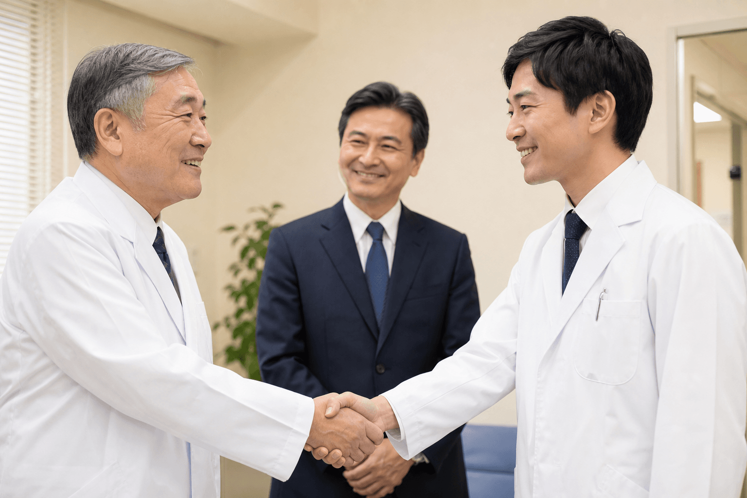 事業承継の話し合いをする様子
